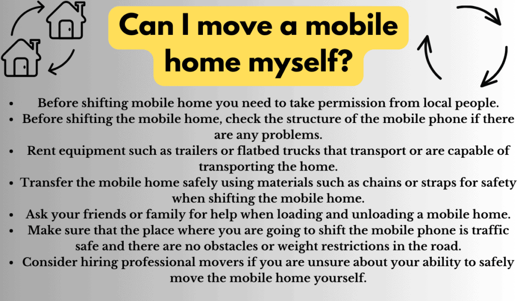 Can I move a mobile home myself?