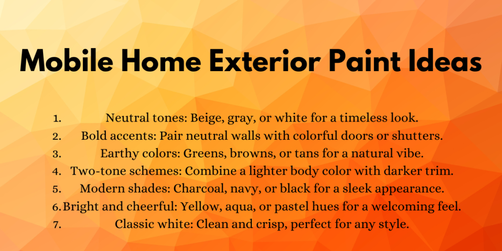 Mobile Home Exterior Paint Ideas
