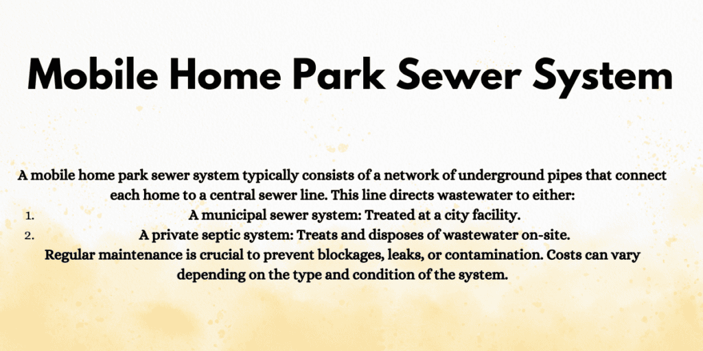 Mobile Home Park Sewer System